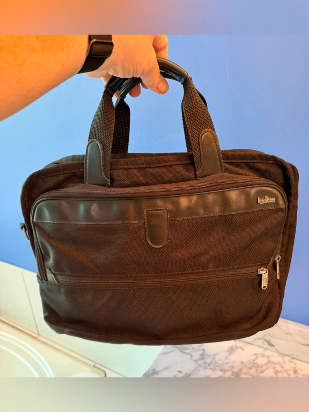 Hartmann 21” Black Ballistic Nylon Expandable Briefcase Travel Bag 21x12x8